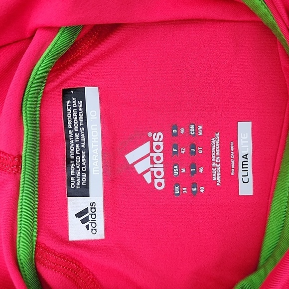 ADIDAS Climalite Medium  pink running shirt - Picture 5 of 11